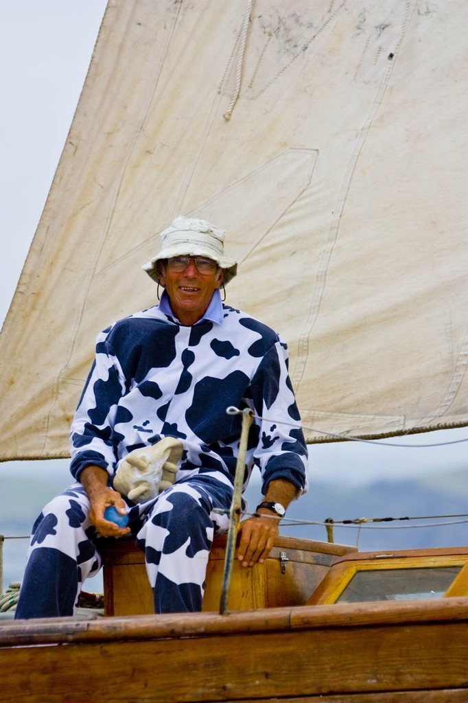 Armed dangerous, and in camo gear ?.. this cuthroat of the deep blue, gauges his range. - Tall Ships and Classic Invitation Regatta Russell boating Club © Paul Gilbert-AquaPx http://www.aquapx.com